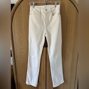 Frame le super high straight leg jean in natural